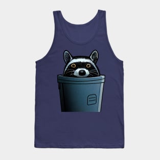 Trash panda in Garbage Can, Raccoon Tank Top